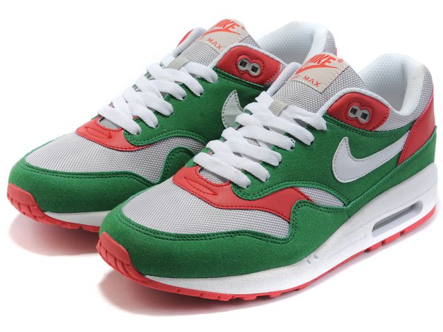 New Men'S Nike Air Max Green/ White/ Red